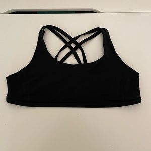 Under Aurmor Sports Bra Black Crossover Back